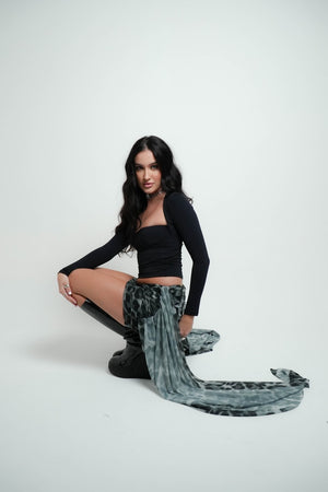 Saia Tule Franzida Amarração Wild