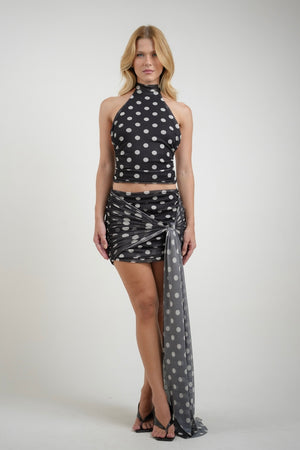 Blusa Tule Polka Dots