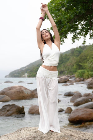 Look Top Amarração Tule