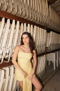 Vestido Bordado Paetê Amarração