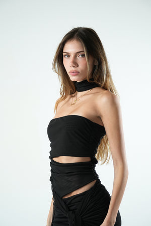 Saia Tule Franzida Amarração