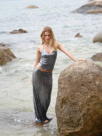 Saia Longa Paetê Ultra Glow