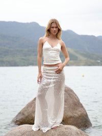 Saia Longa Paetê Ultra Glow