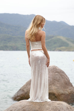 Saia Longa Paetê Ultra Glow