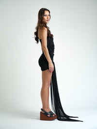 Vestido Tule Tomara que Caia Amarração