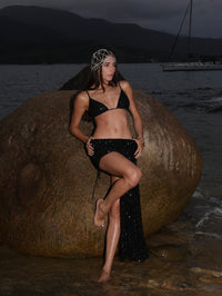 Saia Amarração Paetê Opium Shine