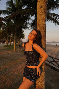 Corset Bordado Paetê