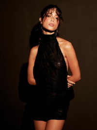 Vestido Decote Costas Renda
