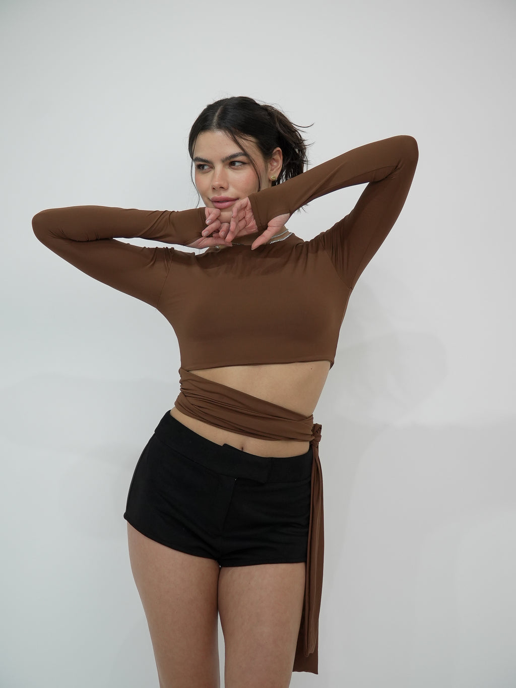 Top Amarração Manga Longa Skin