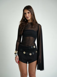 Blusa Assimétrica Tule