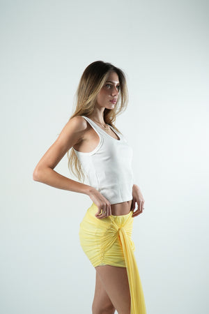 Saia Tule Franzida Amarração