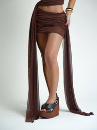 Saia Tule Franzida Amarração