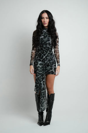 Vestido Manga Longa Tule Wild