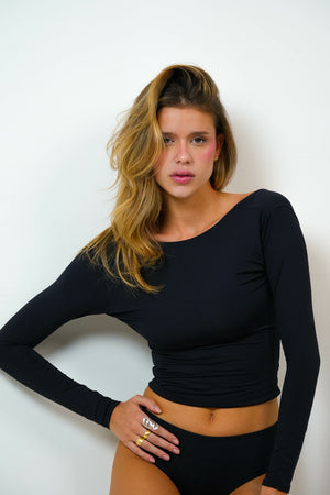 Top Carrie Manga Longa