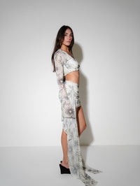 Top Manga Longa Tule Mystic